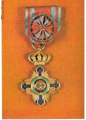 CP194-30 Decoratie a ordinului Unirii, instituit de domnitorul Al.I.Cuza -Muzeul National de Istorie -carte postala necirculata