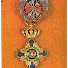 CP194-30 Decoratie a ordinului Unirii, instituit de domnitorul Al.I.Cuza -Muzeul National de Istorie -carte postala necirculata