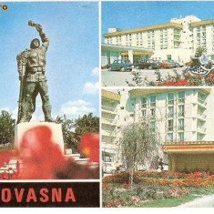 CP193-43 Covasna; Ostasul roman; Hotelul ,,Covasna"; Izvoarele minerale -carte postala circulata1985