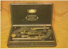 CP194-35 Trusa de pistoale oferita, domnitorului Al.I. Cuza, de Imparatul Frantei, Napoleon al III-lea -Muzeul National ... -carte postala necirculata