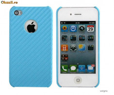 HUSA iPHONE 4 4G - BLUE CARBON - CARCASA iPHONE 4G 4G foto