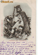 Romania,carte postala UPU,circulata 1902: Port popular,folklor foto