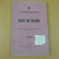 Dare de seama Soc. profilaxia tuberculozei Buc. 1911