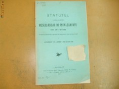 Statut Corporatie meseriasi incaltaminte Buc. 1911
