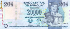 PARAGUAY ? bancnota ? 20000 Guaranies ? 2007 ? P-230a ? Serie B UNC necirculata foto
