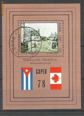 Cuba 1978 Phila Expo, colita perf., stamp AA.005 foto