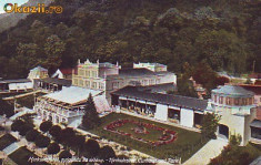 Ok-0757- Romania, Baile Herculane, c.p. circulata 1908: Sanatoriul si parcul foto