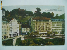 Karlsbad - Dr. David Becher Platz u. Schildpark, vedere / ilustrata / carte postala circulata, fara timbru foto