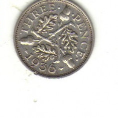 bnk mnd Anglia Marea Britanie 3 pence 1936 argint