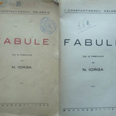 I. Constantinescu Delabaia , Fabule , cu o prefata de Iorga , 1938