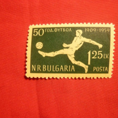 Serie- Fotbal-50 Ani Fotbal Bulgaria 1959 ,1 val. dantelata