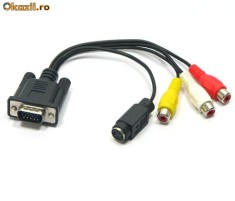 adaptor VGA S-VIDEO RCA GADGET convertor laptop PC IASI foto