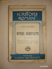 VASILE ALECSANDRI - OPERE COMPLETE {teatru volumul II} 1928 foto