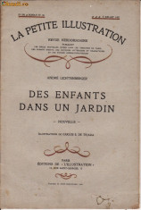 Revista franceza- La Petite Ilustration des enfants dans un jardin,nouvelle-edit.Paris-1927 foto