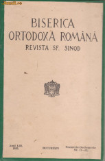Revista Biserica Ortodoxa Romana - nr.11-12/1935 foto
