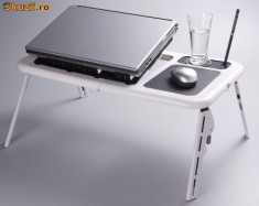 Masa plabila pentru laptop cu cooler,suport pahar si mousepad. foto