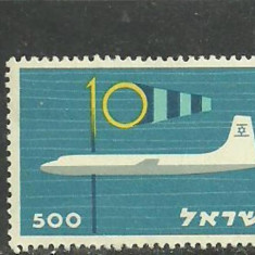 Israel 1959 - AVION DE PASAGERI BRISTOL BRITANNIA, timbru MNH, B34