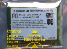 Placa Retea Wireless Broadcom BCM94318 - pentru Laptop - Mini PCI WLAN Mini Card foto