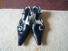 Pantofi cu bot de rata si toc jos, comode foto