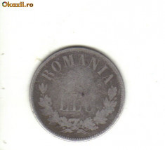 bnk mnd romania 1 leu 1873 argint foto