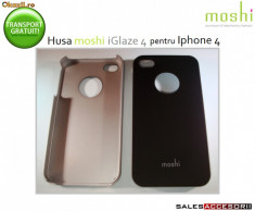 HUSA OEM MOSHI iGLAZE 4 IPHONE 4 - FOLIE INCLUSA - TRANSPORT GRATUIT foto