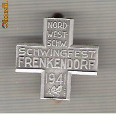 CIA 189 Medalie Schwingfest Frenkendorf 1941 (lupte -Wrestling )(Elvetia) -dimensiuni, circa 26X26 milimetri