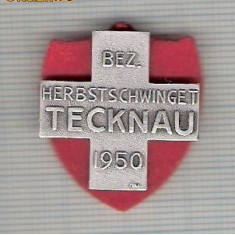 CIA 201 Medalie Schwing TECKNAU 1950 (lupte -Wrestling )(Elvetia) -dimensiuni, circa 26X26 milimetri