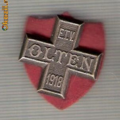 CIA 185 Medalie E.T.V. OLTEN (Schwingertag ?) 1918(lupte -Wrestling ?)(Elvetia) -dimensiuni, circa 26X26 milimetri