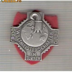 CIA 213 Medalie ( insemn Schwingfest) Basel 1950 (lupte -Wrestling )(Elvetia) -dimensiuni, circa 28X28 milimetri