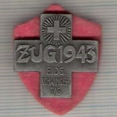 CIA 200 Medalie Schwingertag ZUG 1943 (lupte -Wrestling )(Elvetia) -dimensiuni, circa 25X25 milimetri