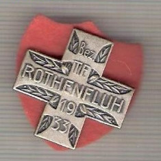 CIA 215 Medalie (Schwing) ROTHENFLUH 1933 (lupte -Wrestling )(Elvetia) -dimensiuni, circa 26X26 milimetri