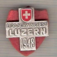 CIA 199 Medalie Schwingfest LUZERN 1948 (lupte -Wrestling )(Elvetia) -dimensiuni, circa 26X26 milimetri