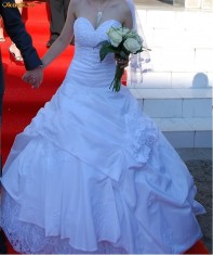 Rochie mireasa alba, facuta la comanda de la Casa Miresei -Lipscani, Masura S/M foto
