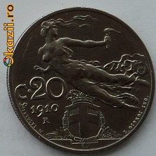 20 cent 1910 Italia foto