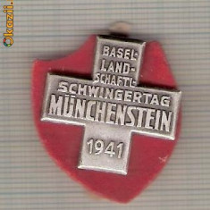 CIA 233 Medalie Schwingertag Munchenstein 1941 (lupte -Wrestling )(Elvetia) -dimensiuni, circa 26X26 milimetri