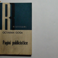Pagini publicistice Octavian Goga