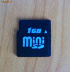 Vand Card Memorie MiniSD 1gb Nokia N73 foto