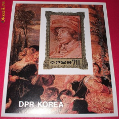 DPR KOREA 1981 - COLITA PICTURA - RUBENS - NEDANTELATA foto