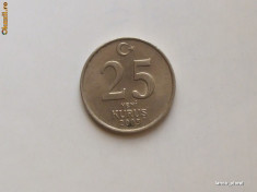 MONEDA 25 KURUS TURCIA 2005 foto