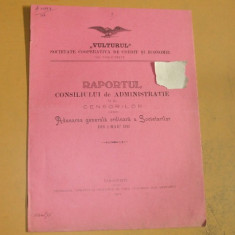 Rap. administratie Soc. credit ,,Vulturul" Targoviste 1911