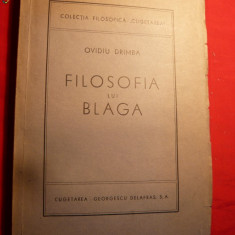 Ovidiu Drimba - Filozofia lui Blaga -Prima Editie 1944