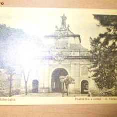 Carte postala Alba Iulia Poarta a II -a a Cetatii 1935