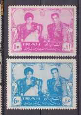 Timbre Iran 1961 Sahul si Regina Farah nestampilate foto