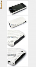 husa alba antiradiatii mesh iphone 2 3 3gs + folie protectie ecran foto