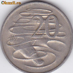 Moneda 20 cents Australia 1972 foto