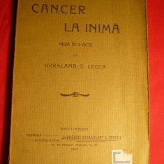 Haralamb G.Lecca - Cancer la Inima -1907-Prima Editie