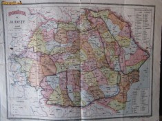 Harta - Romania Mare / 1923 - Judete foto