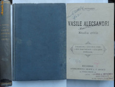 N. Petrascu , Vasile Alecsandri , Studiu critic , 1894 foto