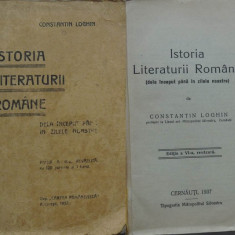 Loghin , Istoria literaturii romane ,120 de portrete si o harta , Cernauti ,1937