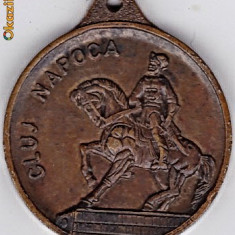 Medalie statuia Mihai Viteazul ,Emblema comunista a judetului Cluj